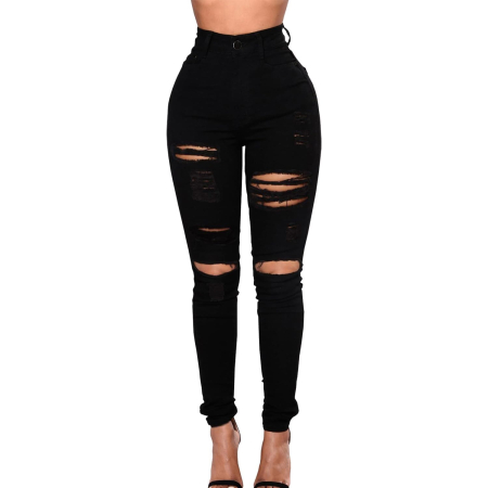 Ripped Skinny Jeans for Women High Waisted Stretch Slim Fit Distressed Butt Lifting Denim Jeans Pants