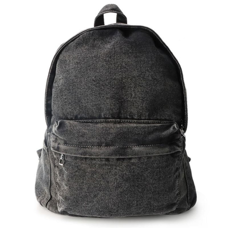 Lightweight Denim Daypack for Women Mini Style Zipper Closure Waterproof and Polyester Lining for Travel School