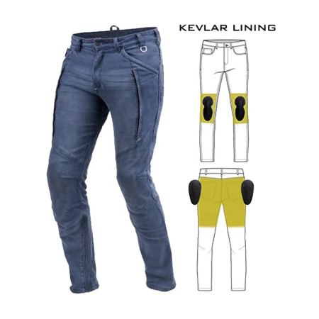 Mens Motorcycle Riding Sportswear Slim Fit Protective Denim Pants with Customizable Design for Comfort Safety Breathability
