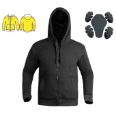 Mens Motorcycle/Motorbike Hoodie Jacket w/ CE Armor w/Aramid Lining