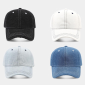 Solid Color Denim Soft Top Baseball Cap Womens Simple Casual Outdoor Sunscreen Sunshade Jean Sports Cap