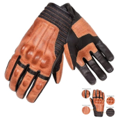 Premium Leather & Denim Motorcycle Gloves Summer Dual Protection Touchscreen Motorcycle Auto Racing Wear For Unisex